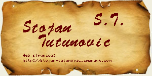 Stojan Tutunović vizit kartica